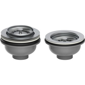 Kirchhoff Siebkörbchen Eco Save für Spüle, Edelstahl, grau. Spülen Siphon Zubehör.