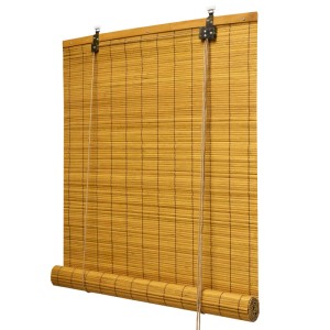 Sol Royal Bambusrollo SolDecor B86, 90x220cm. Helles Bambusrollo, unten aufgerollt, mit Klemmfix-Montage.