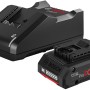 Bosch Professional Akku-Starterset mit 18V Akku und Ladegerät.