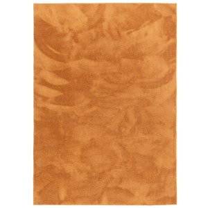Pergamon Luxus Fellteppich Pearl Terrakotta, 200x290cm, Kurzflorteppich mit weichem Flor.
