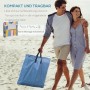 Outsunny Strandliege Stahl Oxfordstoff Mehrfarbig 124L x 53B x 35-45H cm_5