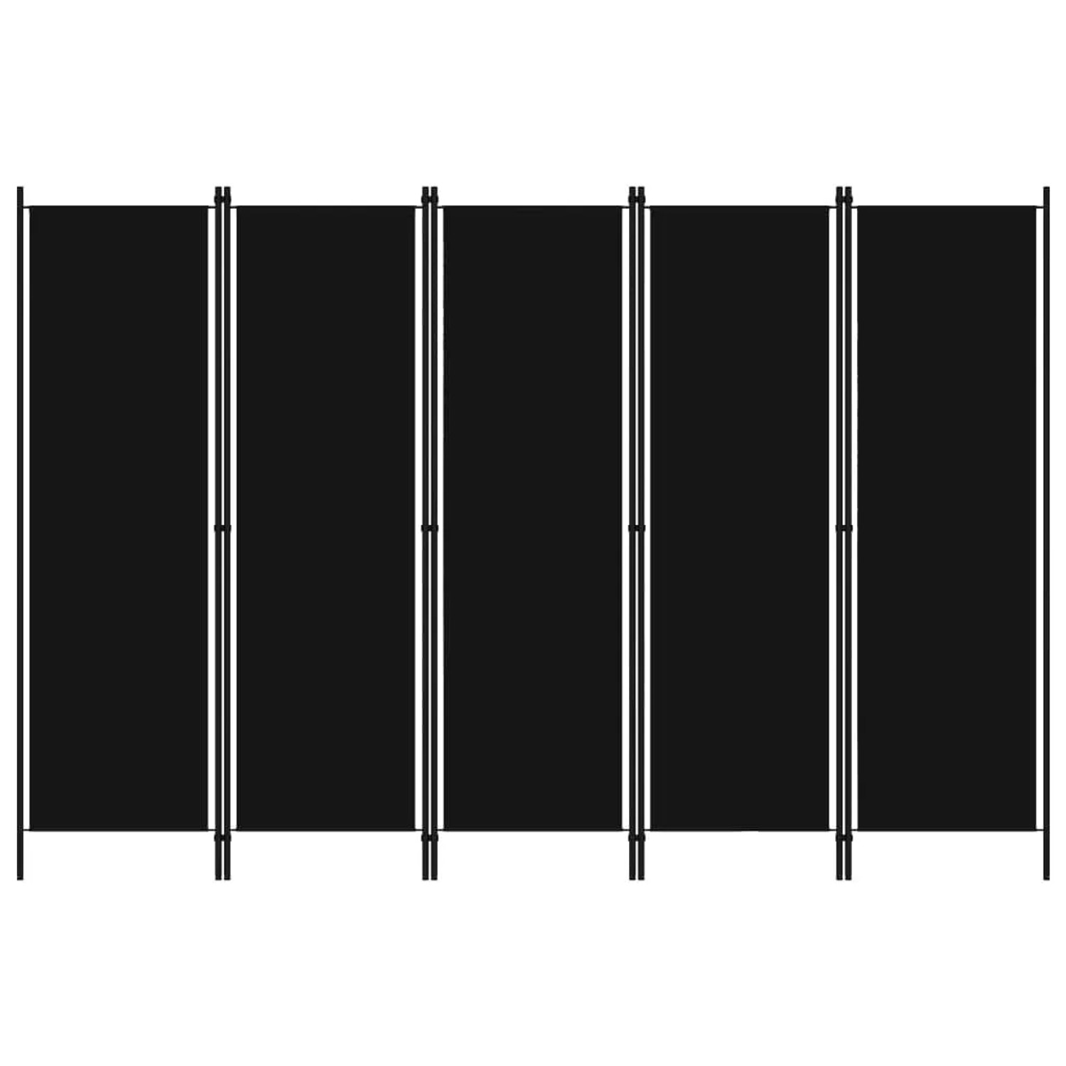 vidaXL 5 Tlg Raumteiler Schwarz 250x180 cm 320726