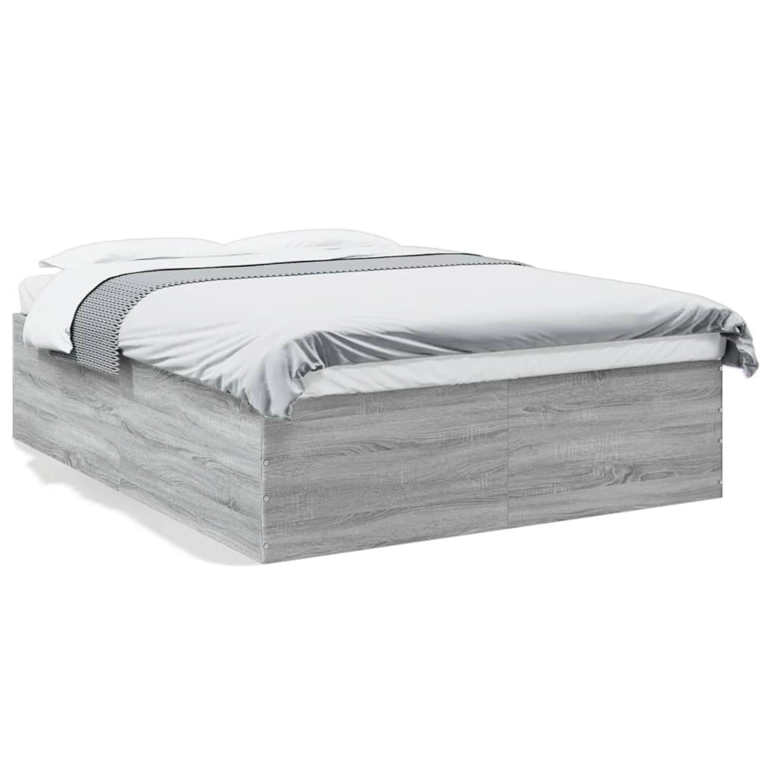 vidaXL Bettgestell Grau Sonoma 160x200 cm Holzwerkstoff 3280914 günstig online kaufen