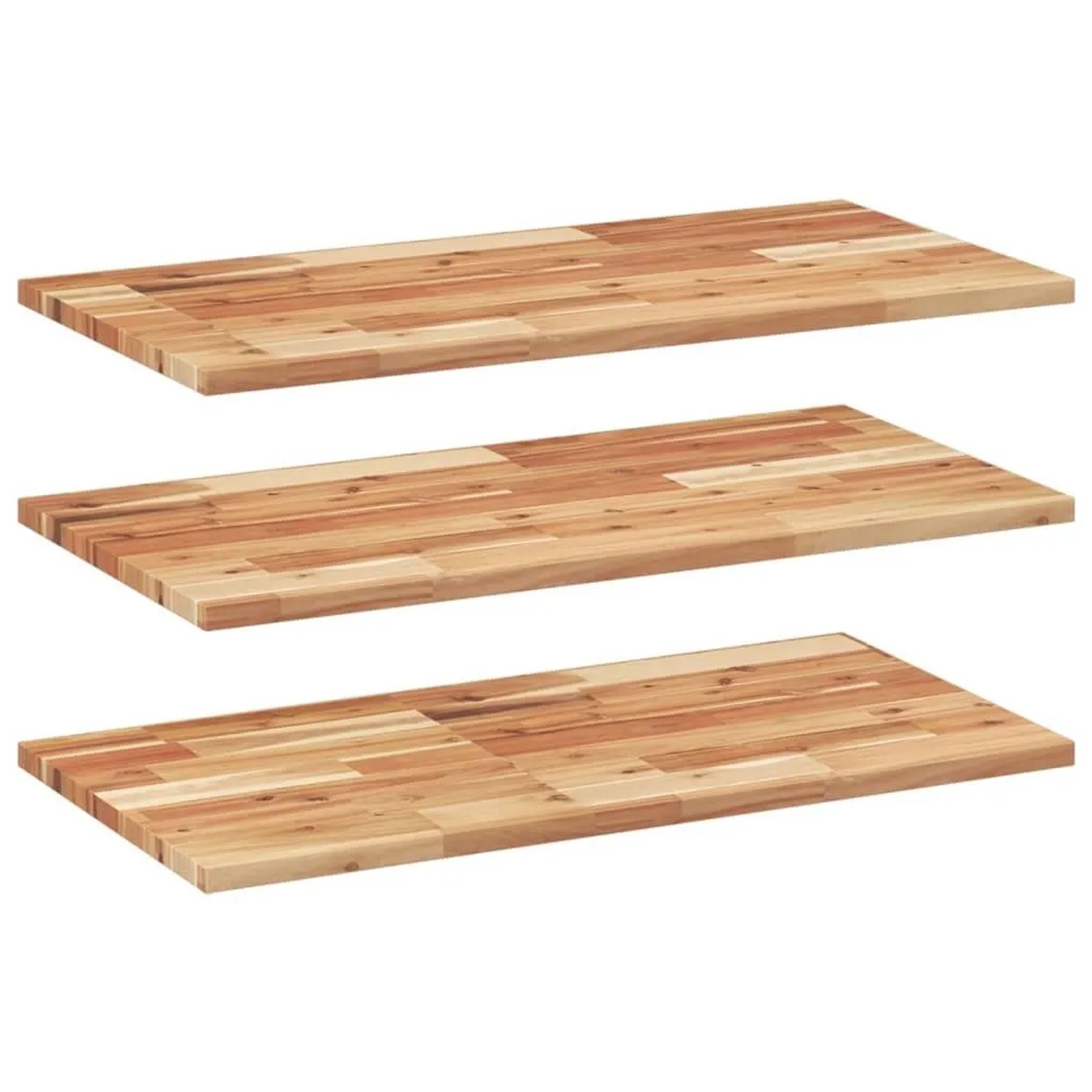 vidaXL Schweberegale 3 Stk 100x40x2 cm Massivholz Akazie Ölbehandelt 3279561