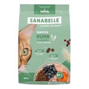 Sanabelle Katzen-Trockenfutter Sensitive Huhn & Blaubeeren 400 g