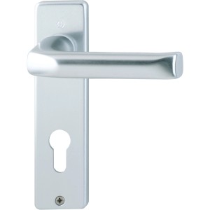 Hoppe Türgriff-Garnitur London, Aluminium natur, für Innentüren mit PZ-Lochung.