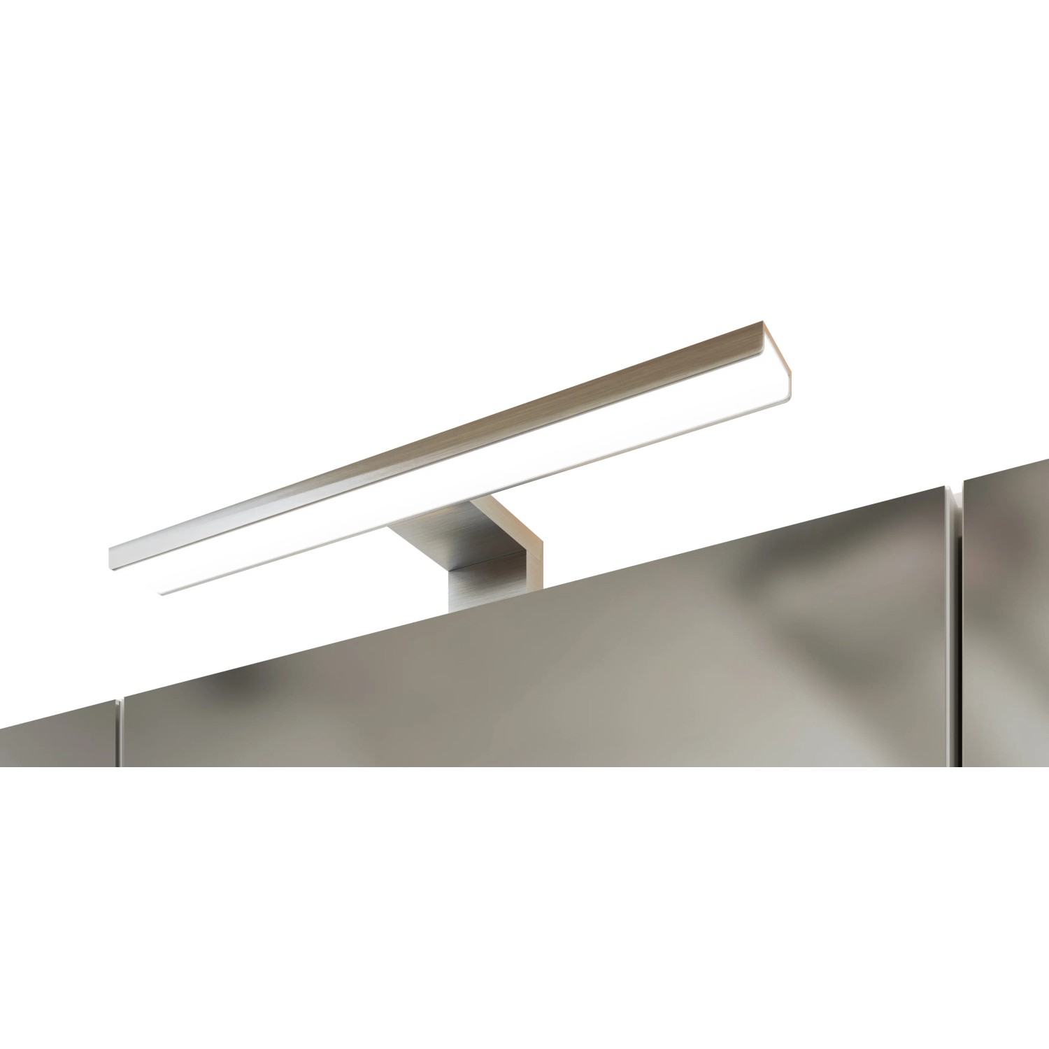 Held Möbel Monza Waschtisch-Set, 60 cm, matt Weiß mit LED-Beleuchtung.