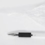 DeTec. Palettenfolie, 3 Rollen transparente Wickelfolie (300m) mit Stift zum Größenvergleich.