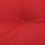 Nahaufnahme: Rotes vidaXL Rückenkissen (100x24x50 cm) aus Stoff mit Knopf.
