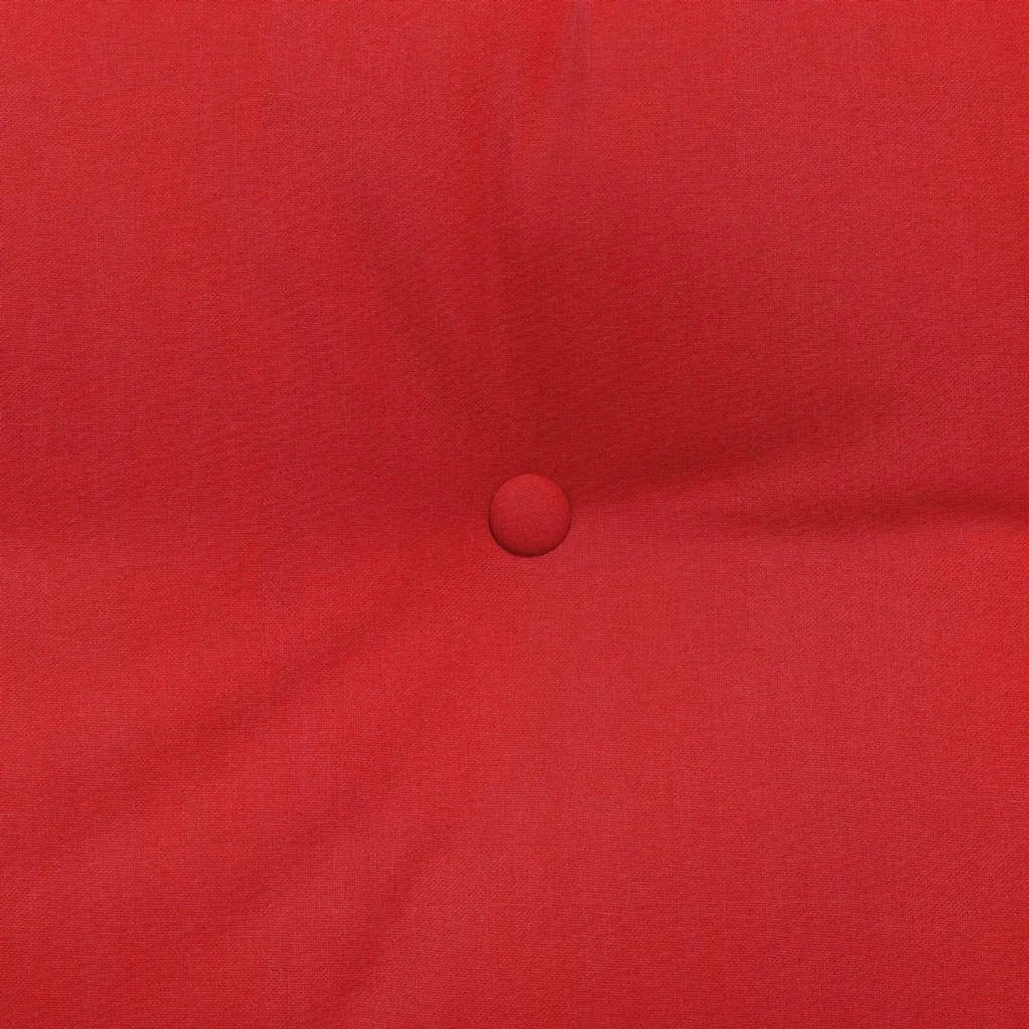 Nahaufnahme: Rotes vidaXL Rückenkissen (100x24x50 cm) aus Stoff mit Knopf.