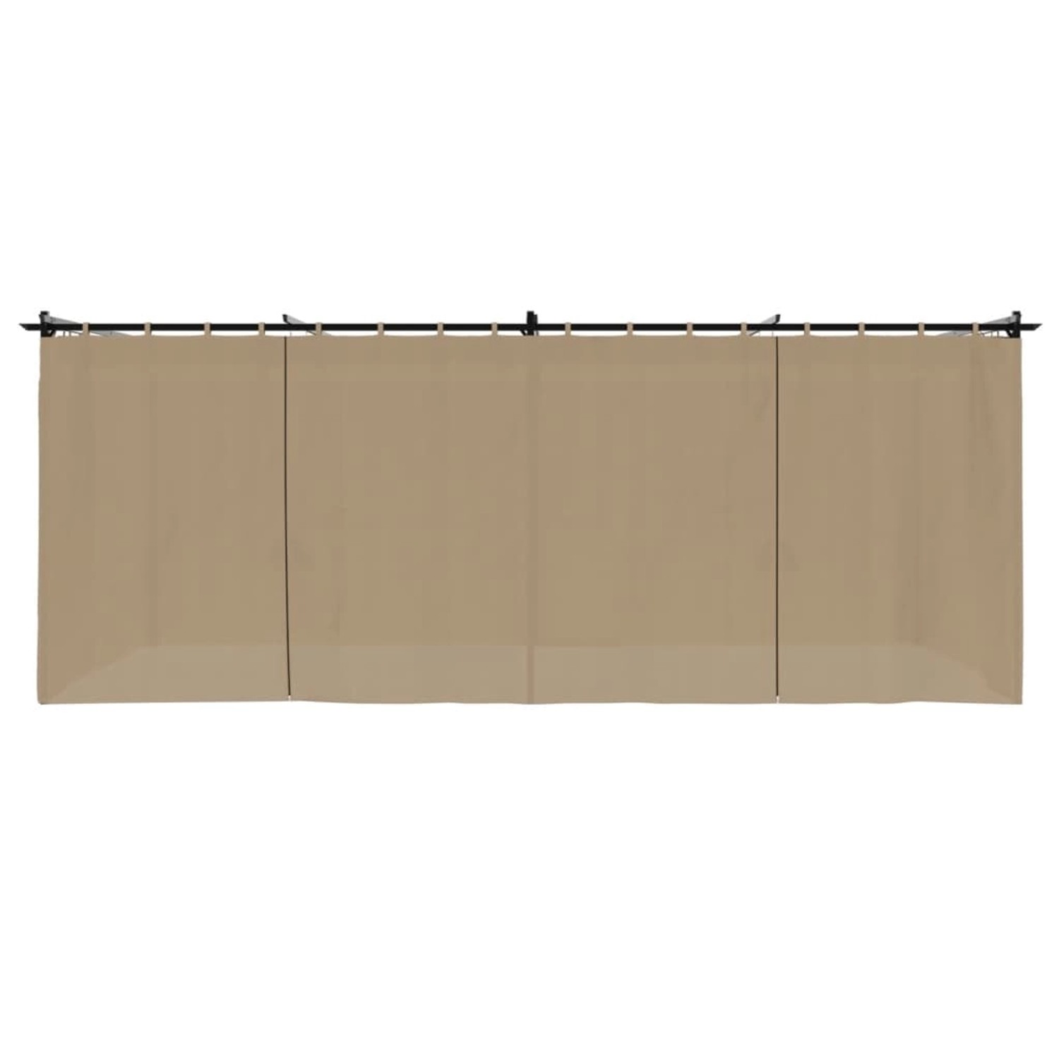 vidaXL Pavillon 6x3 m mit Vorhängen, taupe, aus Stahl. Ideal für Garten & Terrasse.