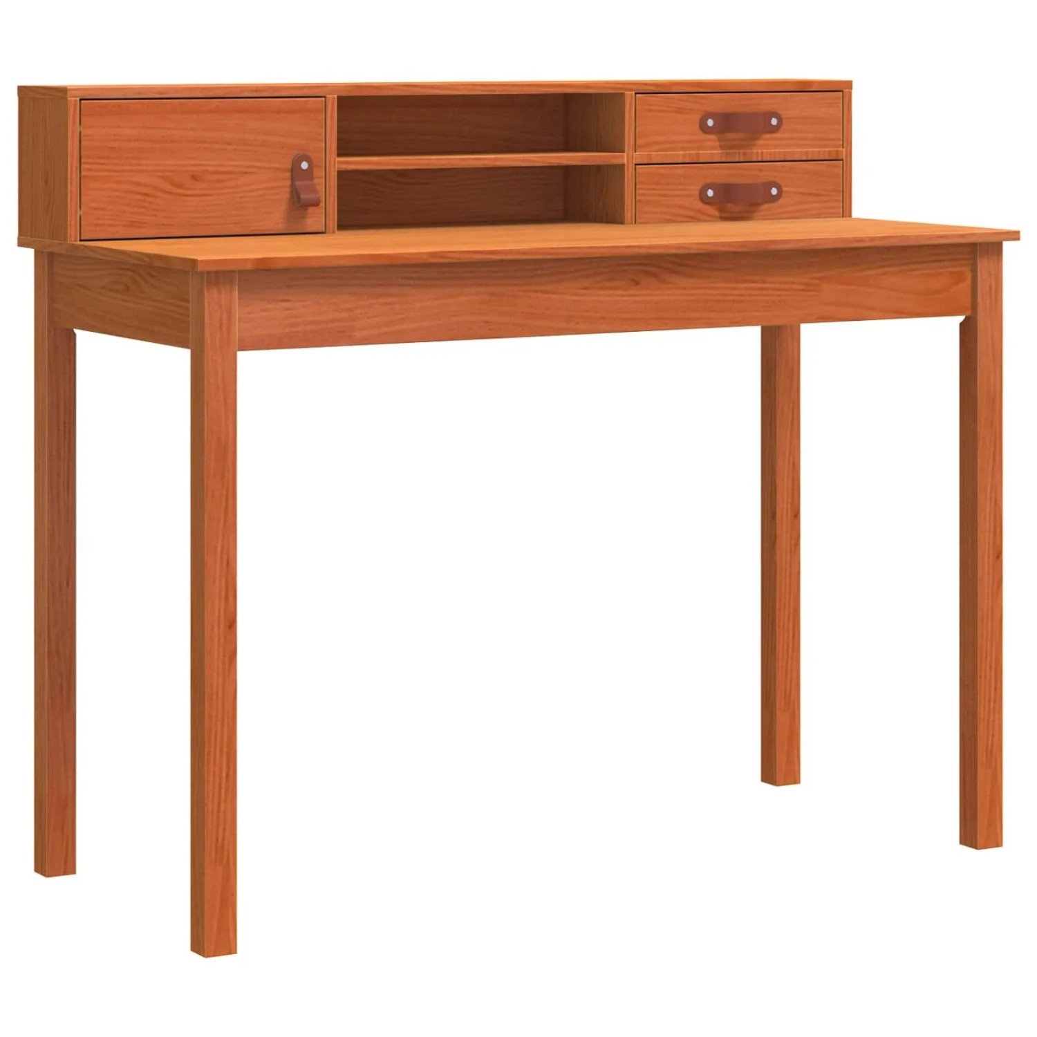 vidaXL Schreibtisch Wachsbraun 110 x 50 x 93 cm Massives Kiefernholz 870012