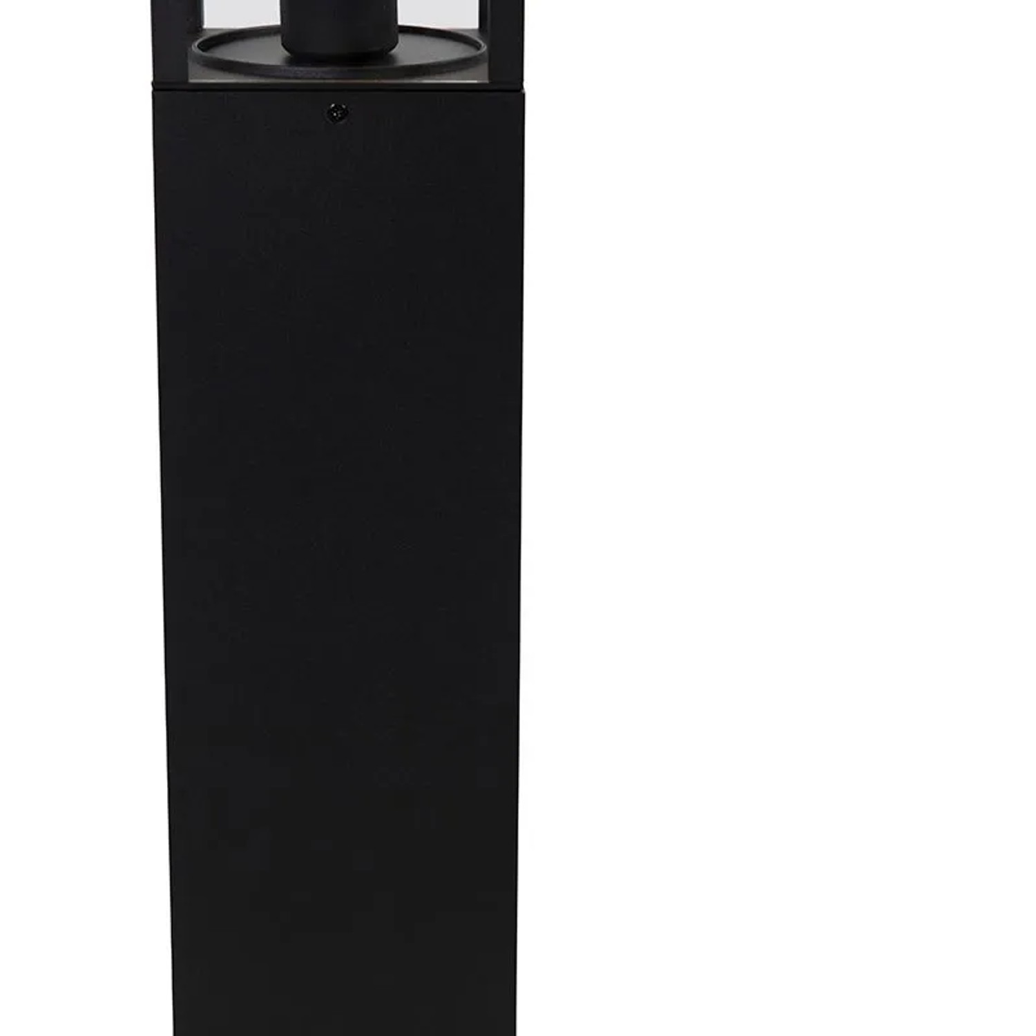 Schwarze, industrielle QAZQA Stehleuchte Charlois, 80 cm hoch, für den Außenbereich.