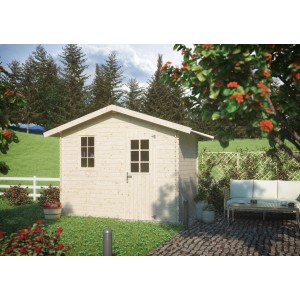 Kiehn-Holz Gartenhaus KH 19-006 Unberührt, 260x180 cm, aus Holz. Gartenhaus mit Tür und Fenster.