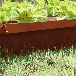 vidaXL Schneckenzaun 4 Stk Rostig 100 x 3,5 x 25 cm Wetterfeststahl 874865