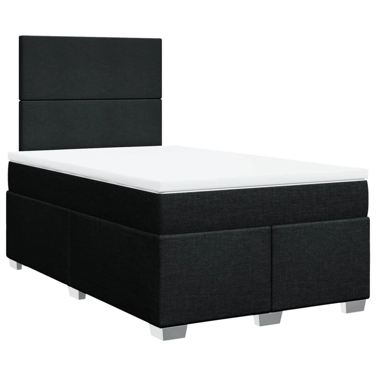 vidaXL Boxspringbett mit Matratze Schwarz 120x200 cm Stoff2107494 günstig online kaufen