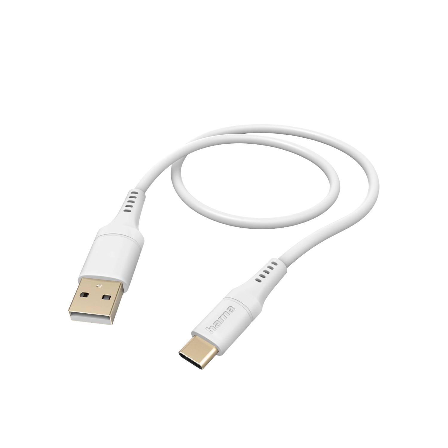 Thumbnail - Hama Ladekabel Flexible USB-A USB-C Silikon 1,5 m Weiß