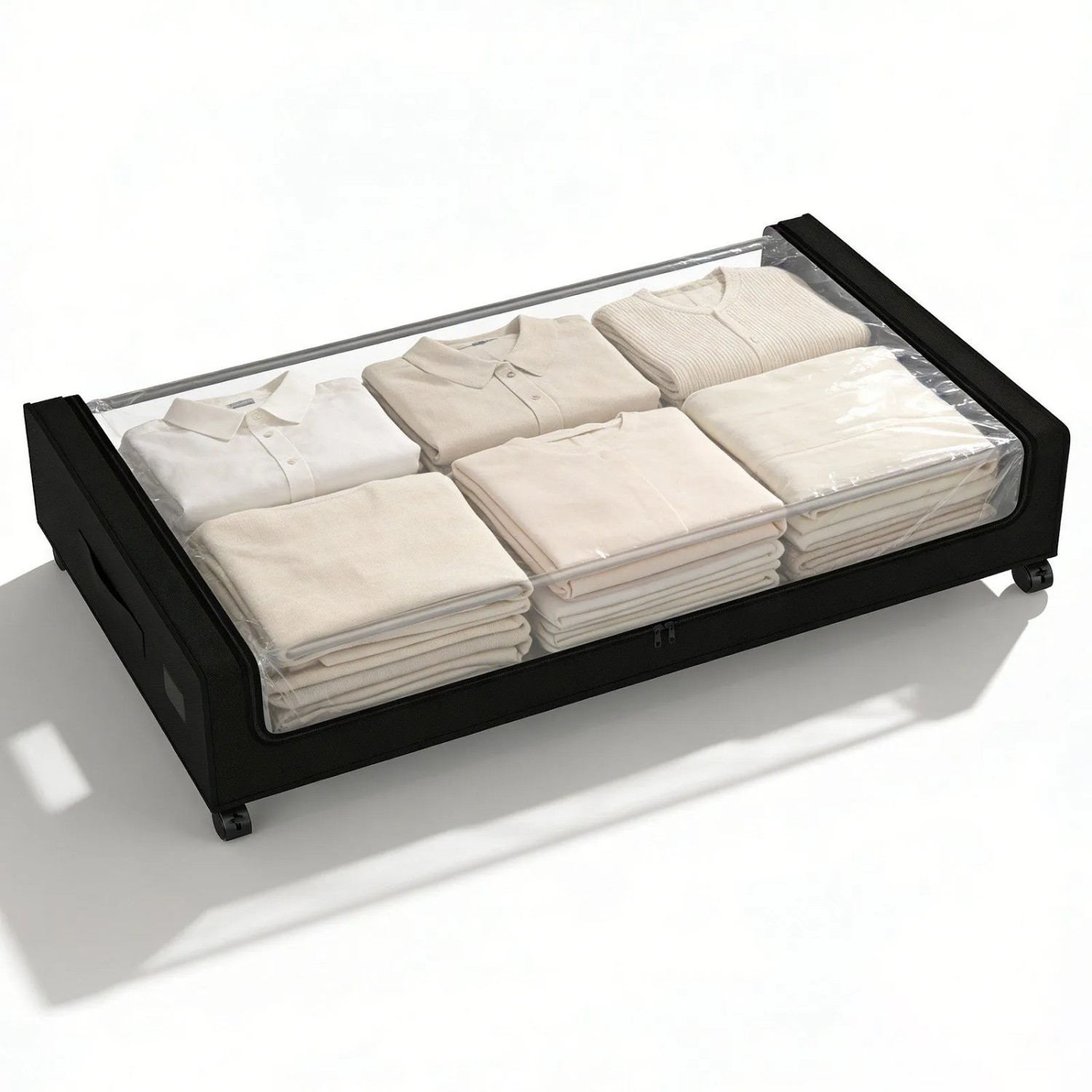 Sekey Unterbettkommode Unterbett Aufbewahrungsbox mit Deckel Transparente Tasche 1 St Organizer mit Rollen für Kleiderschrank Zur Aufbewahrung