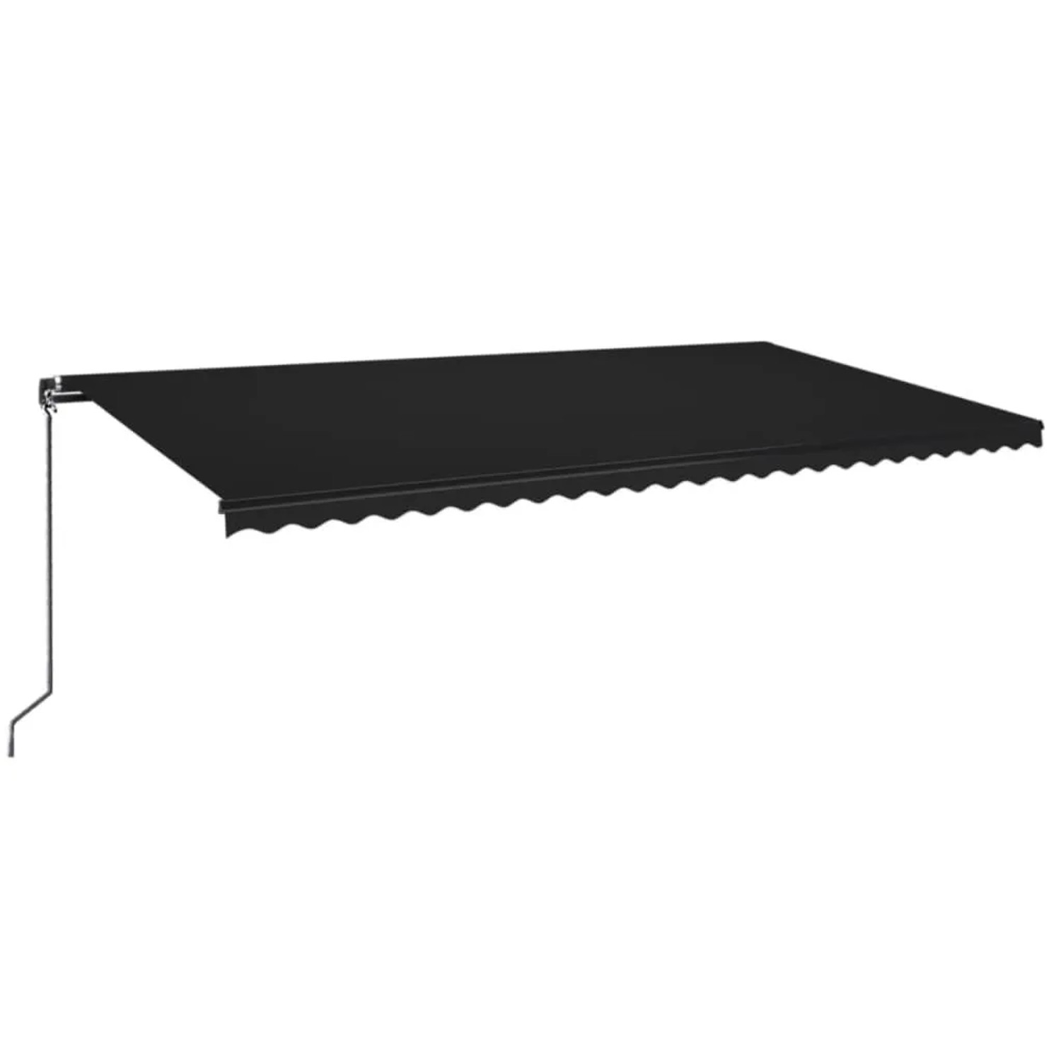 Furnicato Manuelle Einziehbare Markise 600x350 Cm Anthrazit Aus Pulverbeschichtetem Aluminium Mit Polyesterstoff