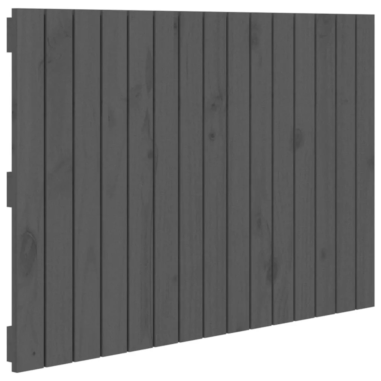 vidaXL Wand-Kopfteil Grau 95,5x3x60 cm Massivholz Kiefer 824835