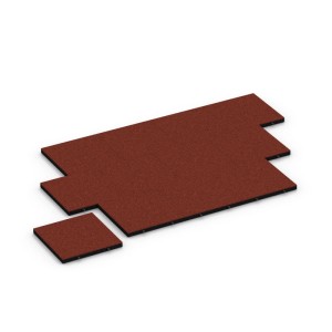WARCO Fallschutzplatten, Ziegelrot, 50x50 cm, Gummigranulat für Spielplätze und Outdoor-Bereiche.