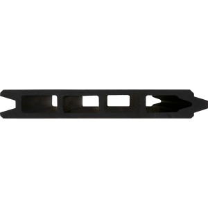 WPC Zaunpaneel, 3er Set, 177cm, Anthrazit, Detailansicht des Stecksystems für Sichtschutzzaun.