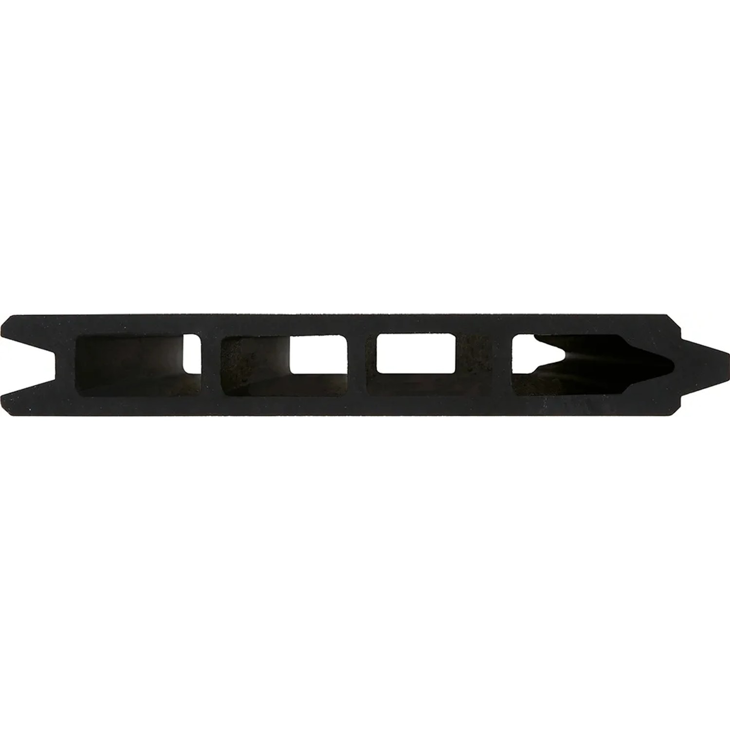WPC Zaunpaneel, 3er Set, 177cm, Anthrazit, Detailansicht des Stecksystems für Sichtschutzzaun.