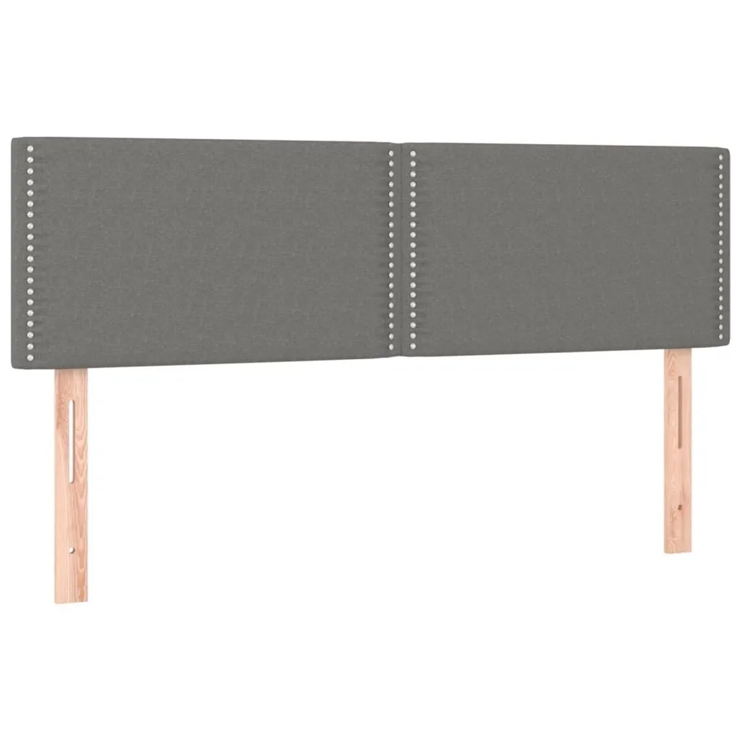 vidaXL Kopfteile 2 Stk Dunkelgrau 72x5x78/88 cm Stoff 345925
