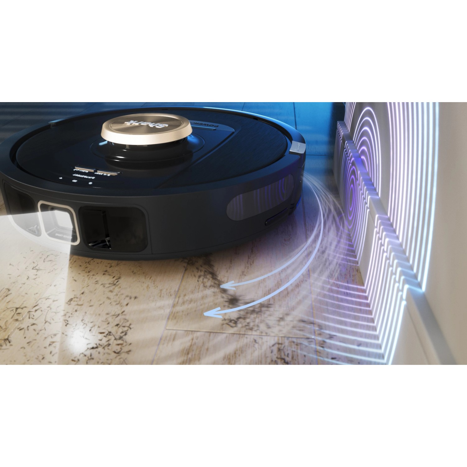 Shark Saugroboter RV2820VEEU mit Hinderniserkennung und Randreinigung.