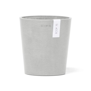 Ecopots Orchideentopf Morinda, weißgrau, 14 cm. Ideal für Orchideen und Kräuter, für Innen- und Außenbereich.