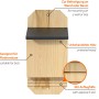 Dobar Fledermauskasten aus unbehandeltem hellem Holz mit anthrazitfarbenem Dach und Anflughilfe zur Wand-/Baummontage.