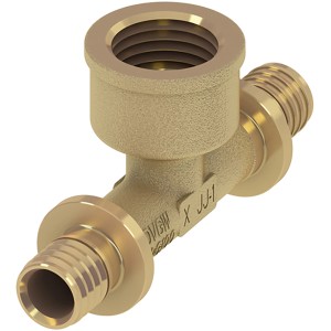 Teceflex T-Stück 25 mm x 3/4 Zoll aus Siliziumbronze für Gewindefittings.