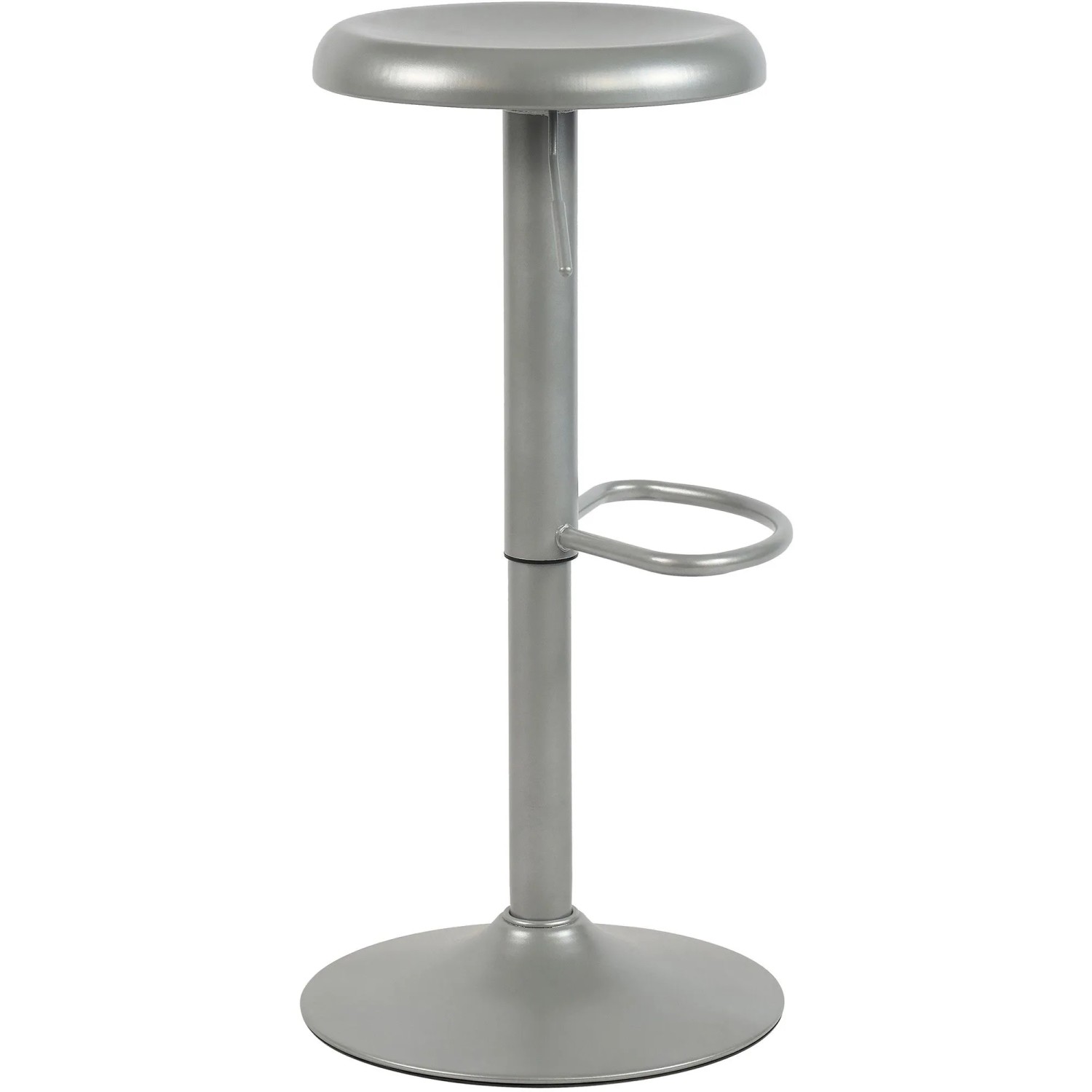 DELUKE Barhocker HIKAR Metall Silber 38,5x38,5x58cm Barstuhl Höhenverstellbar Drehbar Tresenhocker Tresenstuhl