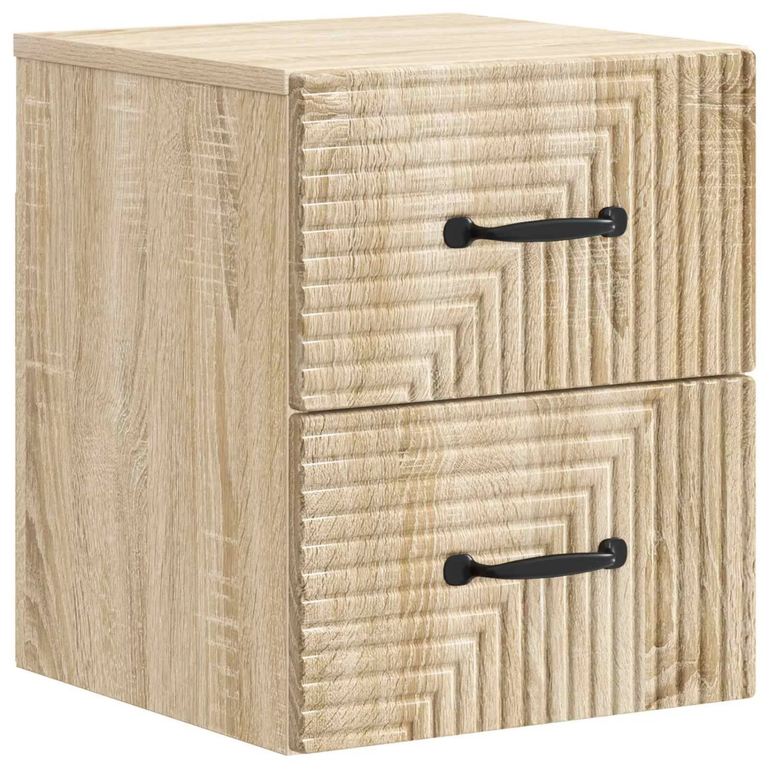 vidaXL Wandmontierter Nachttisch Sonoma-Eiche 34,5 x 33 x 40 cm 898639