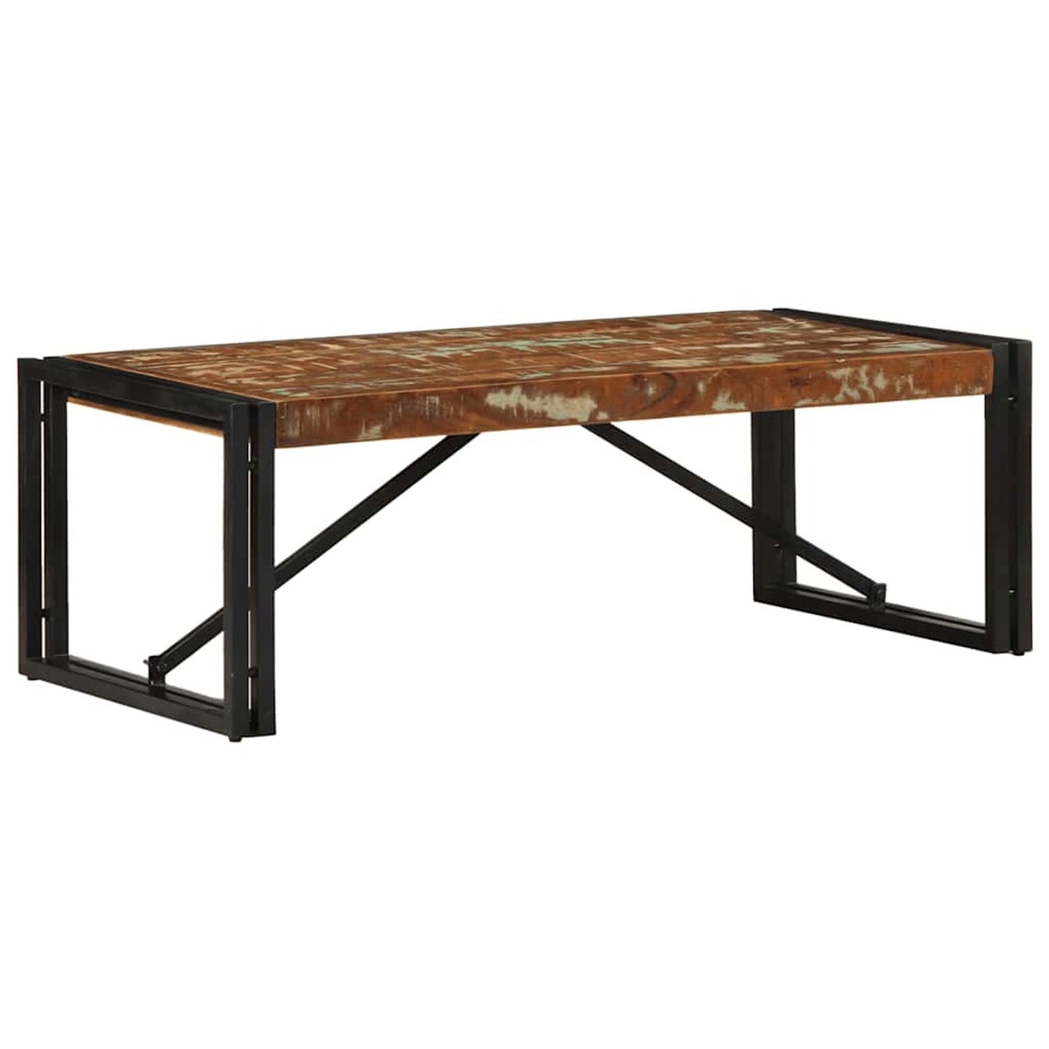 vidaXL Couchtisch Mehrfarbig 100x50x35 cm Altholz Massivholz 4016674 günstig online kaufen