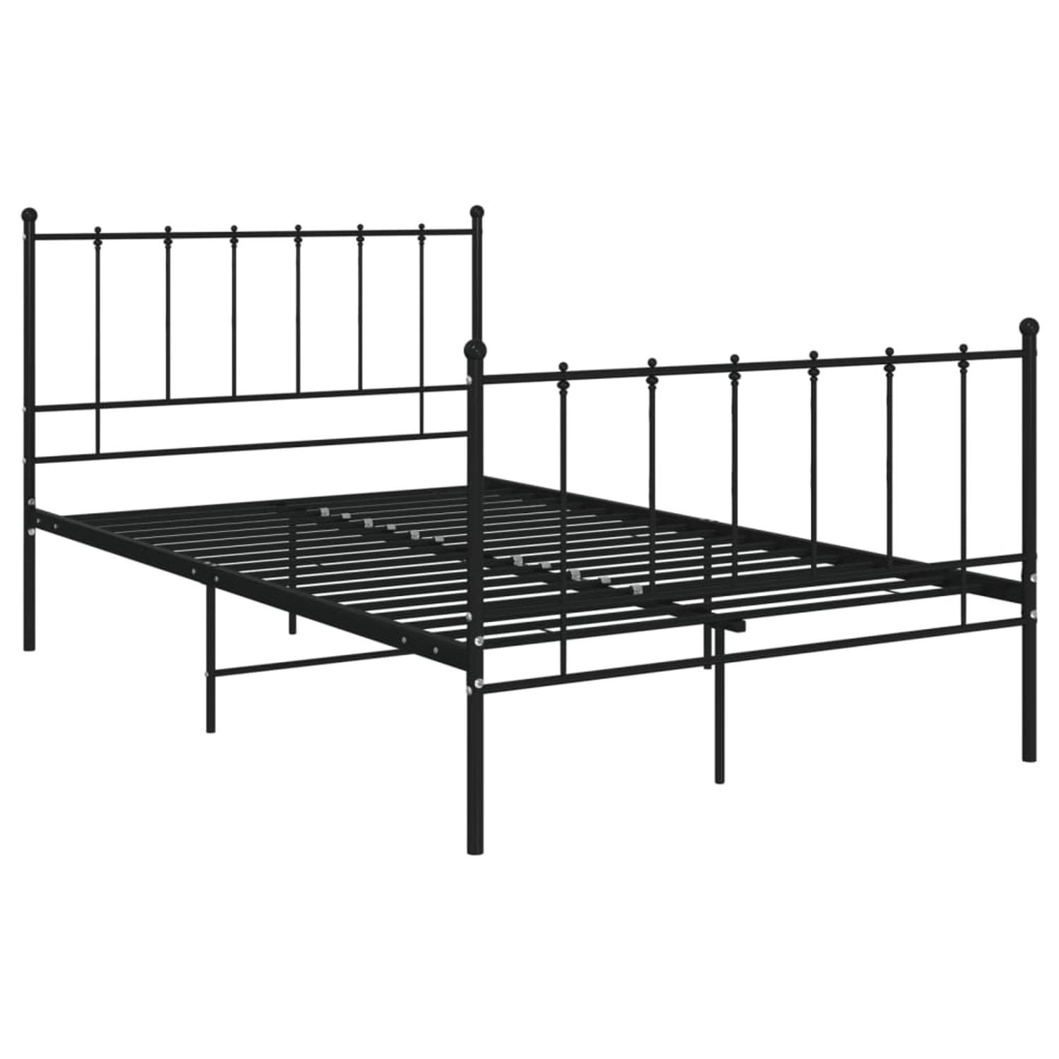 vidaXL Bett Schwarz Metall 120x200 cm Modell 4892746