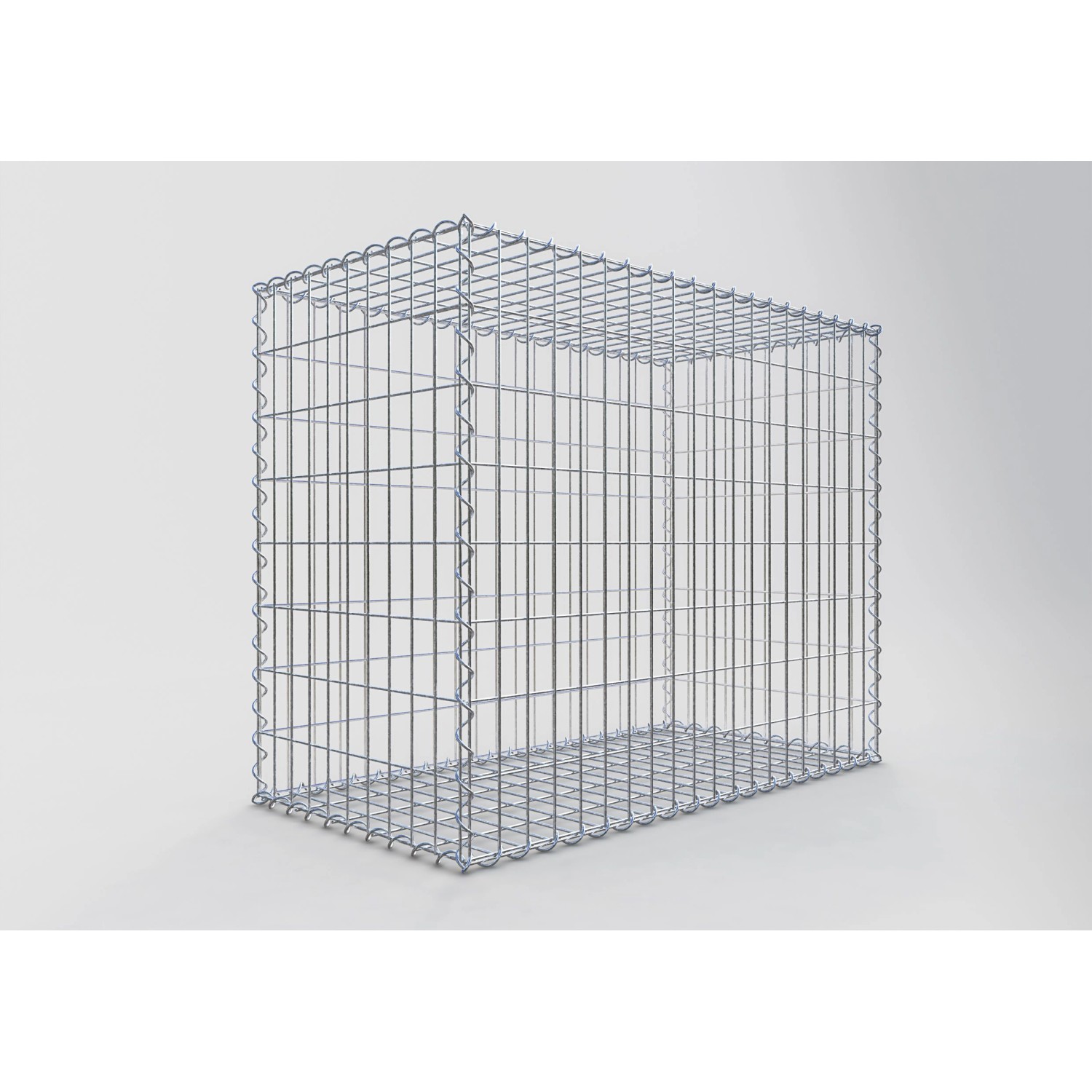 Gabiona Gabionenkorb, 80x100x50 cm, Maschenweite 5x10 cm, Drahtkorb für Einfassungen und Mauersysteme.