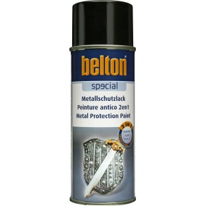 Belton Special Metallschutzlack, Schwarz glänzend, 400ml Spraydose.