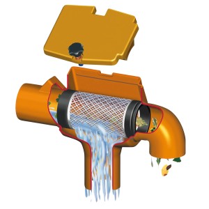 Garantia Supra-Filter intern für Columbus-Erdtanks, selbstreinigend mit Edelstahl-Filtereinsatz.