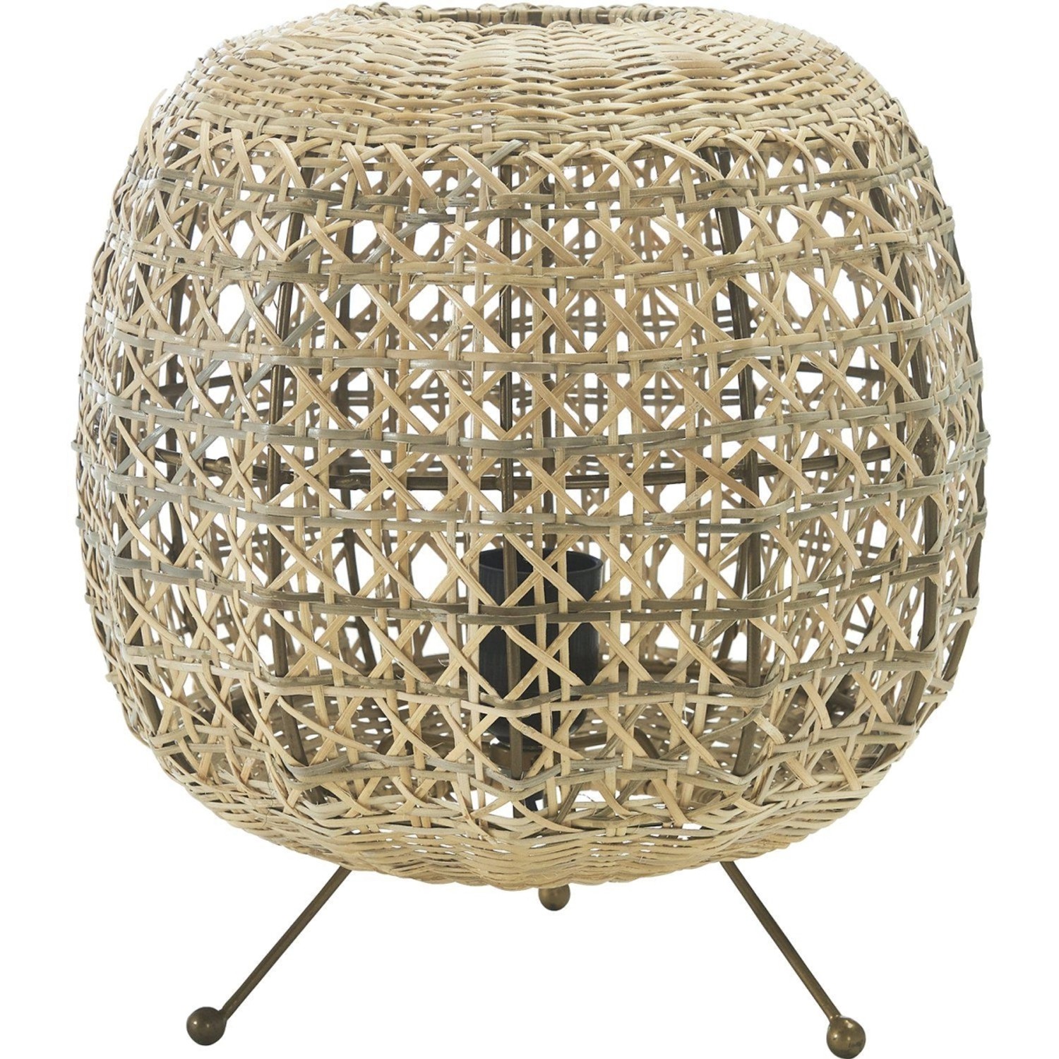 PR Home Wickham Rattan Tischleuchte aus Natur Bast Fasern Beige 30cm E27 günstig online kaufen