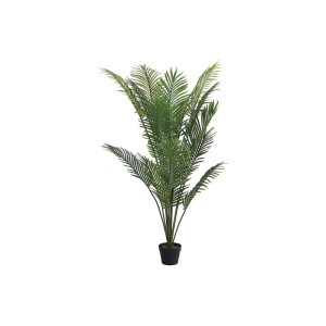 Grüne Kunstpflanze Palme Palmita im schwarzen Topf, 160 cm hoch.