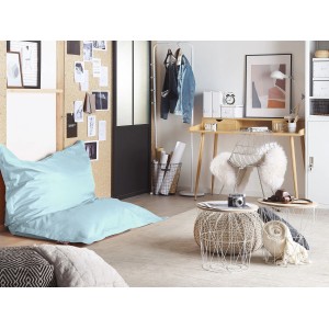 Beliani Sitzsack FUZZY Hellblau 140x180x20