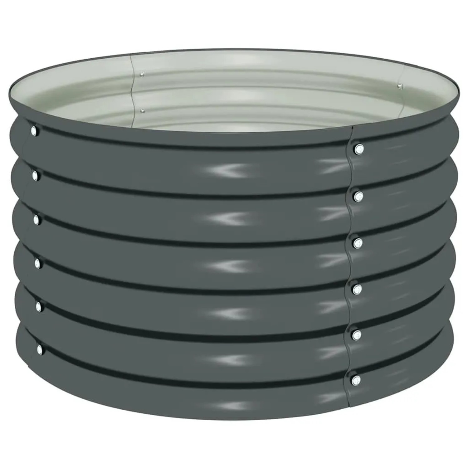 DELUKE Rundes Hochbeet Für Garten BLUMO Verzinkter Stahl Hochbeet Metall Gartenbeet Rund Metall Blumenbeet Gemüsebeet 80...