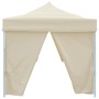 Cremefarbenes vidaXL Faltzelt 3x9m mit 8 Seitenwänden für Gartenpartys und Events.