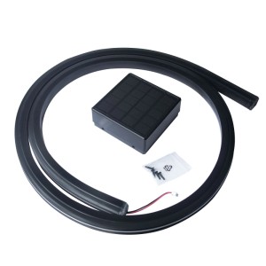 Home Deluxe Nutleiste Callux Stripe mit Solar LED, anthrazit, 1er Set für Zaunbau & Sichtschutz.