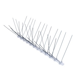 Daprona Taubenabwehr, 10er Set, 3-reihig, Stahl, grau, 33,5cm lang. Tierschreck für Dach und Balkon.