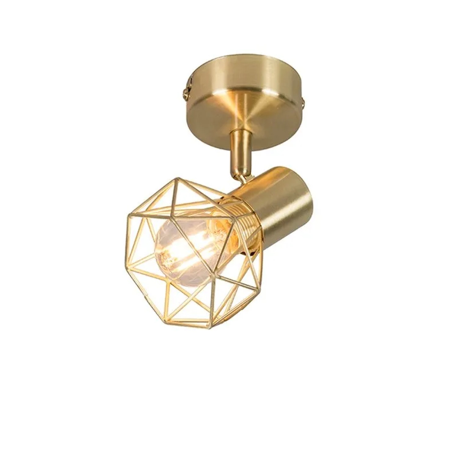 QAZQA Art Deco Strahler Gold Drehbar und Neigbar Mosh 1