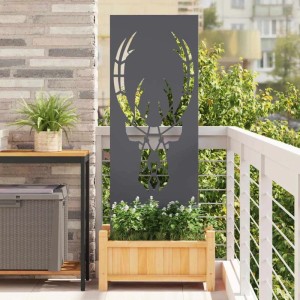 vidaXL Garten Sichtschutz-Leinwand Tiermuster Anthrazit 50 x 140 cm 876331