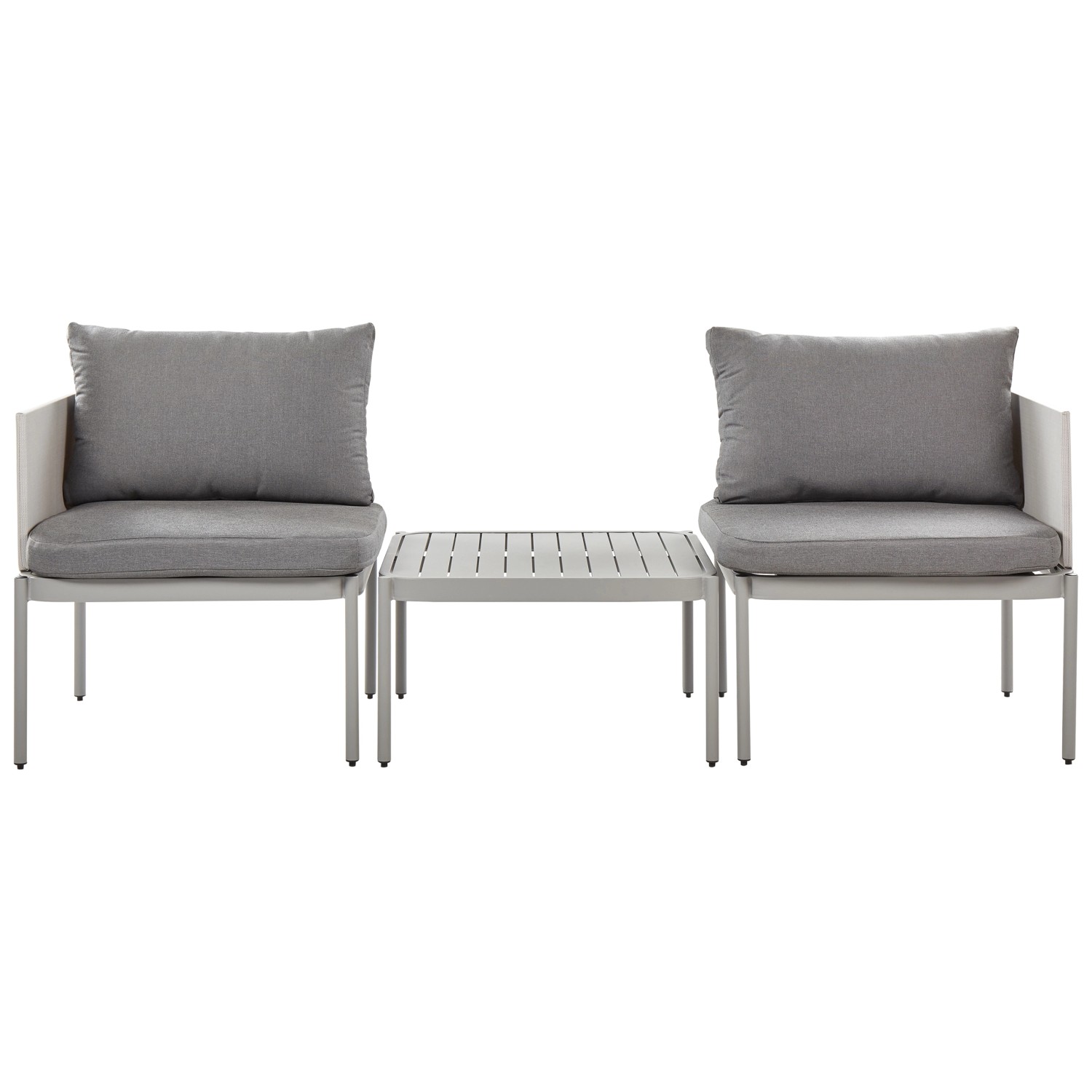 Beliani Lounge Set TERRACINA Hellgrau