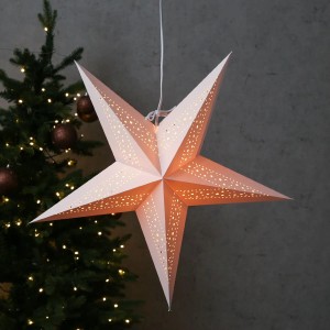 Marelida Papierstern Lea Weihnachtsstern Faltstern Leuchtstern D  55cm Inkl Kabel Weiß